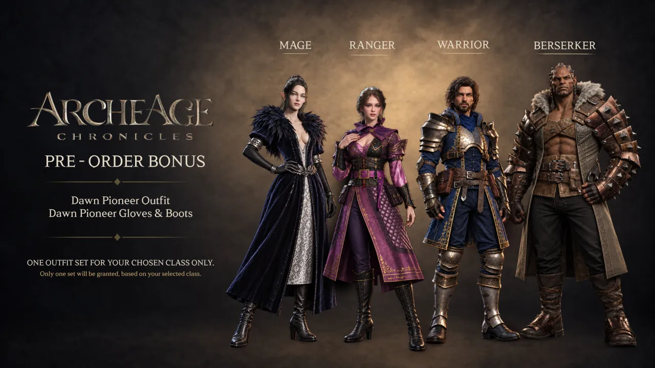予約特典の限定衣装「Dawn Pioneer Set」